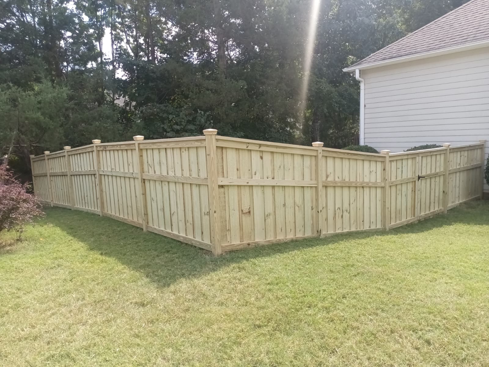 Decorative wood fence installation