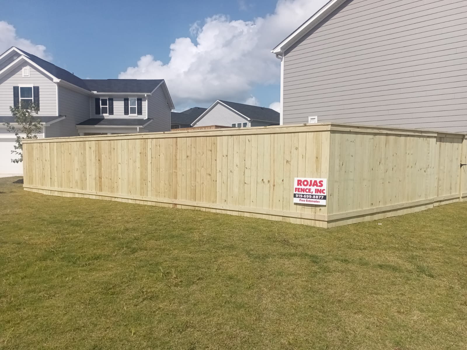 Wood privacy fence project